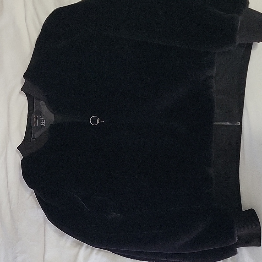 Faux fur bomber jacket